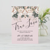 Begroting voor het blush Pink Floral Sage Weddensc (Staand voorkant)