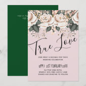 Begroting voor het blush Pink Floral Sage Weddensc (Voorkant / Achterkant)