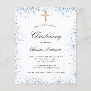 Begroting voor het christenen blauw-witte uitnodig