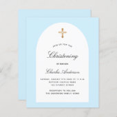 Begroting voor het christenen van lichtblauwe witt (Voorkant / Achterkant)