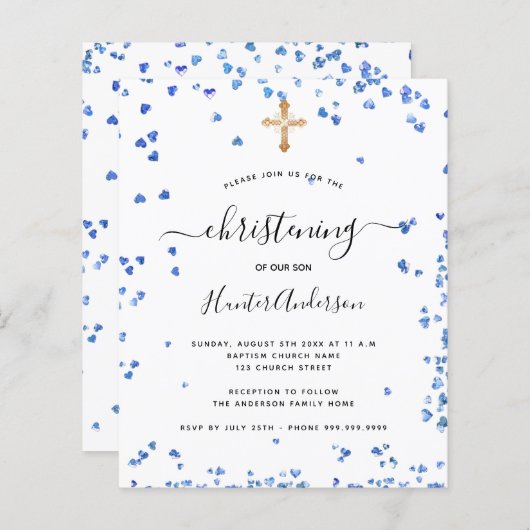 Begroting voor het dokken van de blauwe harten (Voorkant / Achterkant)