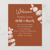 Begroting voor het gebrande oranje eucalyptusprogr flyer (Voorkant)