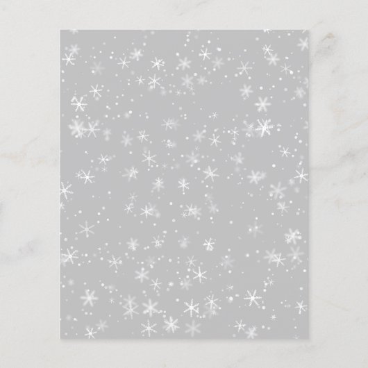 Begroting voor kerstfeestballon en snoewflake flyer (Achterkant)