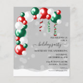Begroting voor kerstfeestballon en snoewflake flyer (Voorkant)