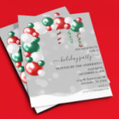 Begroting voor kerstfeestballon en snoewflake flyer