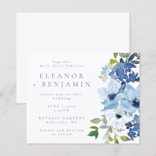 Begroting voor lichte blauwe Waterverf (Voorkant / Achterkant)