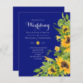 Begroting voor marineblauw-zonnebloemen-weddenscha (Voorkant / Achterkant)