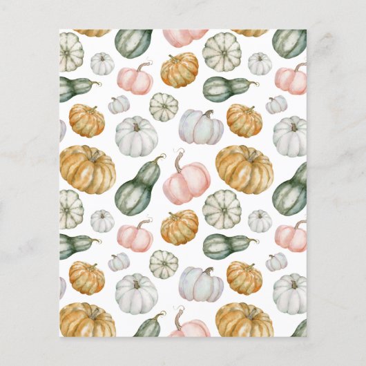 Begroting voor onze kleine pompoen Cute Boho Birth (Achterkant)