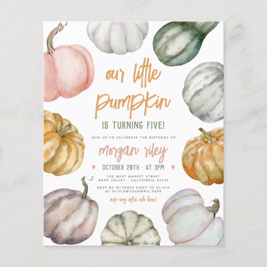 Begroting voor onze kleine pompoen Cute Boho Birth (Voorkant)