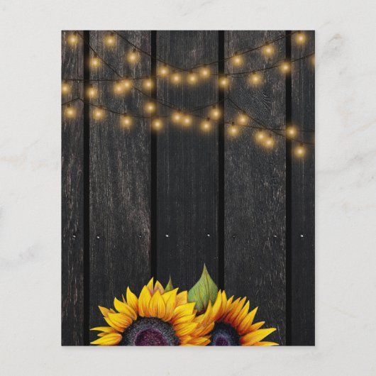 Begroting voor roestbloemen doucheuitnodiging (Achterkant)