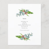 Begroting voor Sjabloon van het menu Eucalyptus aa (Achterkant)