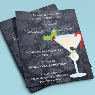 Begroting voor Virtual Kerstcocktail Party Martini