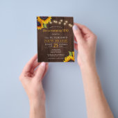 Begroting voor zonnebloemen herfst huisverwarming  flyer (Hand)