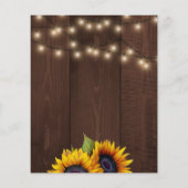 Begroting voor zonnebloemen herfst huisverwarming  flyer (Achterkant)