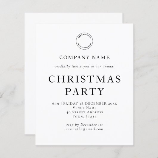 Begroting voor zwarte kerstfeestdag (Voorkant / Achterkant)