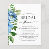 Begroting Vrijgezellenfeest Blauwe Floral Flyer (Voorkant)