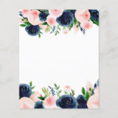 Begroting Vrijgezellenfeest Blauwe Roze Floral Uit Flyer (Achterkant)