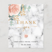 Begroting Vrijgezellenfeest floral roos marmer Dan (Voorkant)