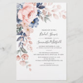 Begroting Vrijgezellenfeest Pink Floral Uitnodigin Briefpapier (Voorkant)