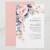 Begroting Vrijgezellenfeest Pink Floral Uitnodigin Briefpapier (Voorkant / Achterkant)