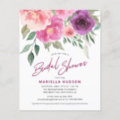 Begroting Vrijgezellenfeest Waterverf Roos Peonies Flyer (Voorkant)