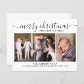 Begroting Vroeg Kerstmis 3 Fotovakantieverhuiskaar (Voorkant / Achterkant)