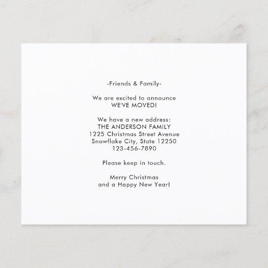 Begroting Vroeg Kerstmis 3 Fotovakantieverhuiskaar (Achterkant)