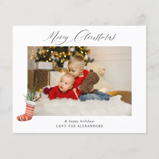 Begroting Vroege Kerst & Stocking Foto Flyer (Voorkant)