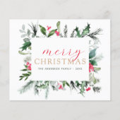 Begroting Vroege kerstfeestdag Rood-kerstkaartje (Voorkant)