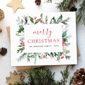 Begroting Vroege kerstfeestdag Rood-kerstkaartje