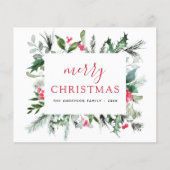 Begroting Vroege kerstfeestdag Rood-kerstkaartje (Voorkant)