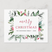 Begroting Vroege kerstfeestdag Rood-kerstkaartje Feestdagenkaart (Voorkant)