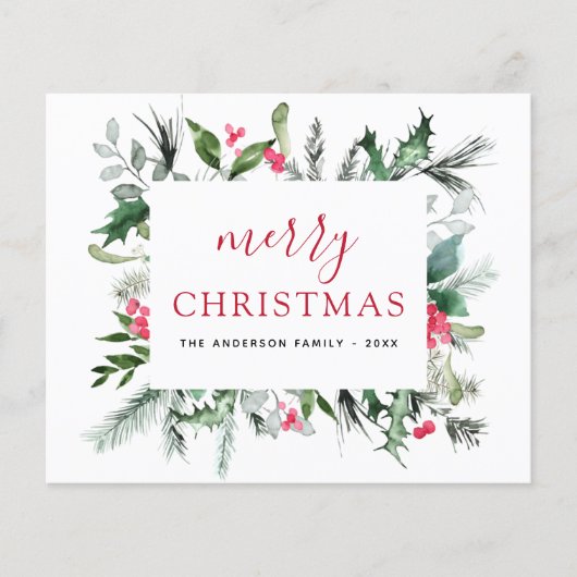 Begroting Vroege kerstfeestdag Rood-kerstkaartje Flyer (Voorkant)