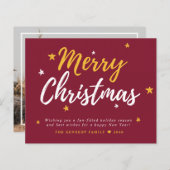 Begroting Vroege kerstfoto Rode feestdag (Voorkant / Achterkant)