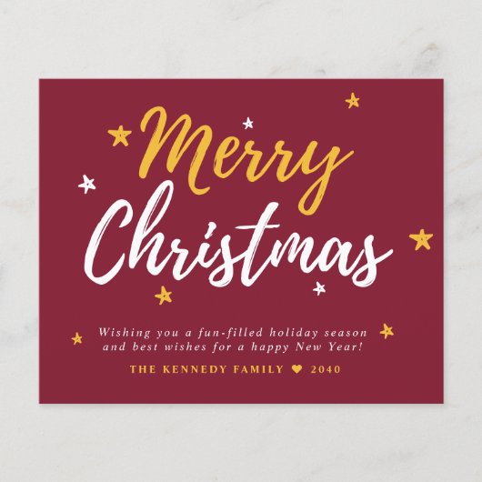 Begroting Vroege kerstfoto Rode feestdag (Voorkant)