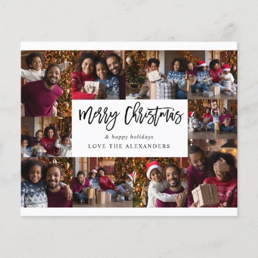 Begroting Vrolijk kerstfeest 10 MultiPhoto - White (Voorkant)