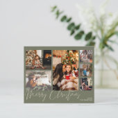 Begroting Vrolijk kerstfeest op groen 6 Foto (Staand voorkant)