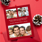 Begroting Vrory Kerstmis 4 Foto Red Holiday Card