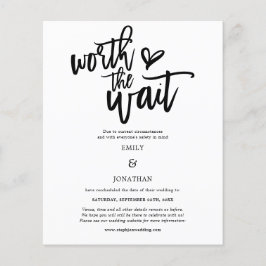 Begroting waard de Wachtende bruiloft sparen de Da