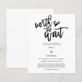 Begroting waard de Wachtende bruiloft sparen de Da (Voorkant / Achterkant)