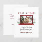 Begroting wat een jaar eenvoudige nieuwjaarsfotoka (Voorkant / Achterkant)