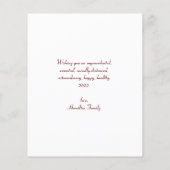 Begroting wat een jaar eenvoudige nieuwjaarsfotoka (Achterkant)