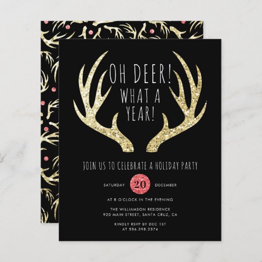 Begroting wat een jaar kerstfeest (Voorkant / Achterkant)