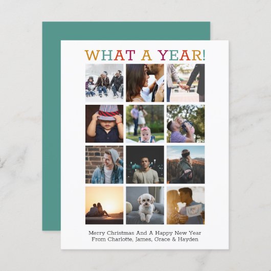 BEGROTING Wat een jaar voor Kerstmis in Review (Voorkant / Achterkant)