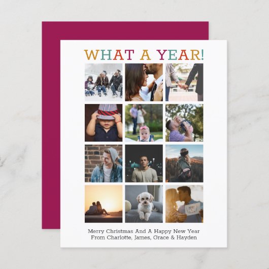 BEGROTING Wat een jaar voor Kerstmis in Review (Voorkant / Achterkant)