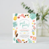 Begroting Watermeloen, ananas en tropische pool (Staand voorkant)