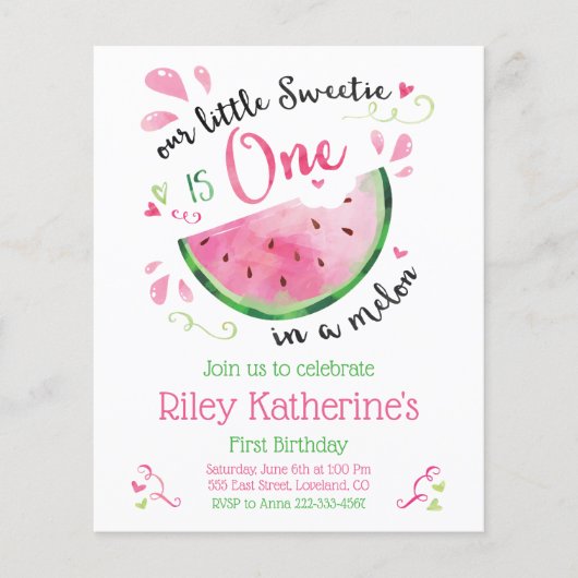 Begroting Watermeloen eerste zomervakantie (Voorkant)