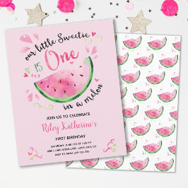 Begroting Watermeloen Zomer Eerste Dag Uitnodiging