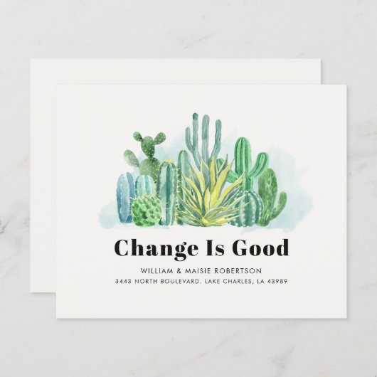 Begroting Waterverf Cacti Moving kondiging (Voorkant / Achterkant)