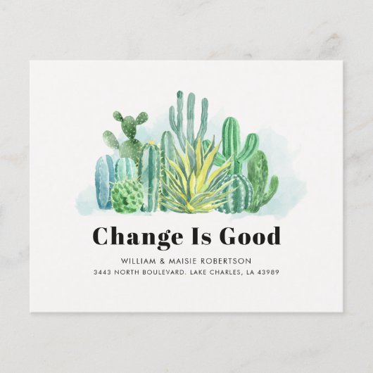 Begroting Waterverf Cacti Moving kondiging (Voorkant)